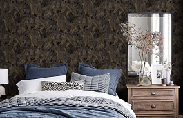 Обои HK65622 фото в интерьере спальни превью