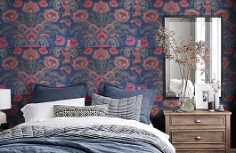 Обои 1-FN-V фото в интерьере спальни превью