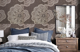 Обои 10-aur-p фото в интерьере спальни превью