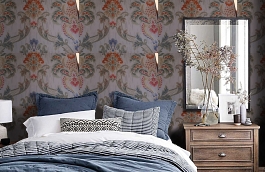 Обои 10-FN-D фото в интерьере спальни превью