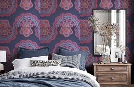 Обои 11-TF-P фото в интерьере спальни превью