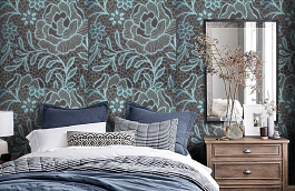 Обои 12-aur-f фото в интерьере спальни превью