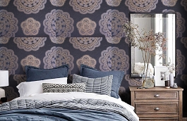 Обои 12-TF-P фото в интерьере спальни превью