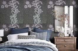 Обои 13-aur-r фото в интерьере спальни превью