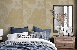 Обои 14EGN-F фото в интерьере спальни превью