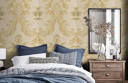 Обои 1CRE-D фото в интерьере спальни превью