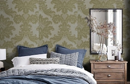 Обои 1EGN-D фото в интерьере спальни превью