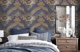 Обои 2-FN-O фото в интерьере спальни превью