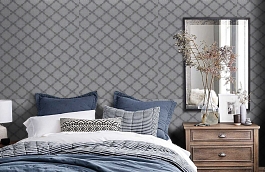 Обои 21EGN-A фото в интерьере спальни превью