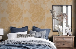 Обои 25EGN-F фото в интерьере спальни превью