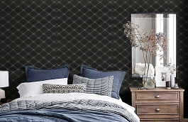 Обои 2EGN-A фото в интерьере спальни превью