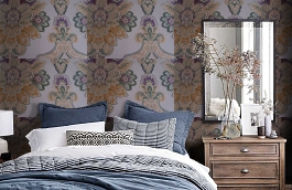 Обои 6-FN-O фото в интерьере спальни превью