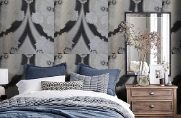 Обои AZZ-20 фото в интерьере спальни превью