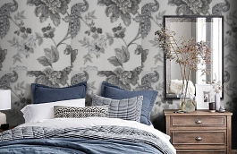 Обои AZZ-2P фото в интерьере спальни превью