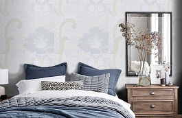 Обои AZZ-3V фото в интерьере спальни превью