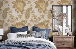 Обои AZZ-4P фото в интерьере спальни превью