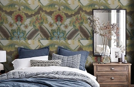Обои AZZ-50 фото в интерьере спальни превью