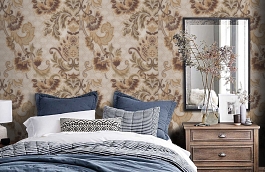 Обои AZZ-6D фото в интерьере спальни превью