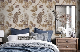 Обои AZZ-6P фото в интерьере спальни превью