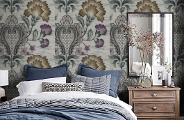 Обои AZZ-6V фото в интерьере спальни превью