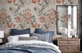 Обои AZZ-7D фото в интерьере спальни превью