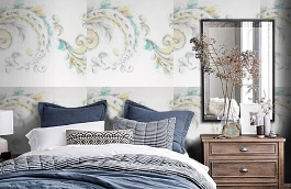 Обои HRY 24386122 фото в интерьере спальни превью