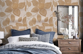 Обои 13PPV-A фото в интерьере спальни превью