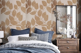 Обои 13PPV-B фото в интерьере спальни превью