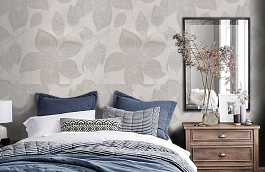 Обои 14PPV-A фото в интерьере спальни превью