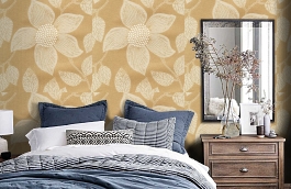 Обои 16PPV-A фото в интерьере спальни превью