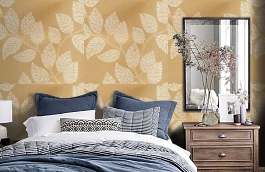 Обои 16PPV-B фото в интерьере спальни превью