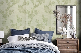 Обои 52CT-F фото в интерьере спальни превью