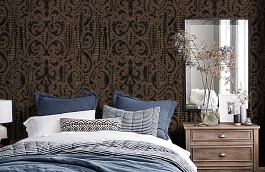 Обои 63D фото в интерьере спальни превью