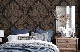 Обои 64T фото в интерьере спальни превью