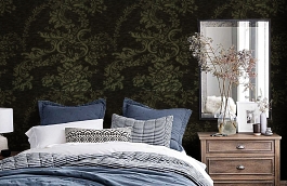 Обои 65NG-D фото в интерьере спальни превью