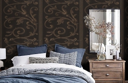 Обои 69NG-C фото в интерьере спальни превью