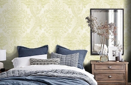 Обои 75V фото в интерьере спальни превью