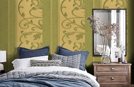 Обои 87AF-C фото в интерьере спальни превью