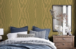 Обои 87AF-M фото в интерьере спальни превью