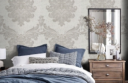 Обои 9VNG-D фото в интерьере спальни превью