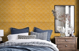 Обои ST3 G фото в интерьере спальни превью