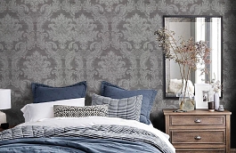 Обои ST7 D фото в интерьере спальни превью