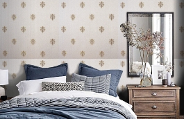 Обои KTE05025 фото в интерьере спальни превью