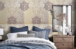 Обои KTE05027 фото в интерьере спальни превью