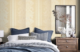 Обои KTE06007 фото в интерьере спальни превью