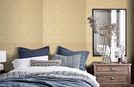Обои KTE06010 фото в интерьере спальни превью