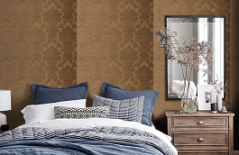 Обои KTE06021 фото в интерьере спальни превью