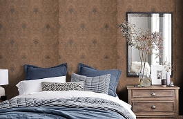 Обои KTE06028 фото в интерьере спальни превью