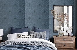 Обои KTE06036 фото в интерьере спальни превью