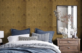 Обои KTE06039 фото в интерьере спальни превью
